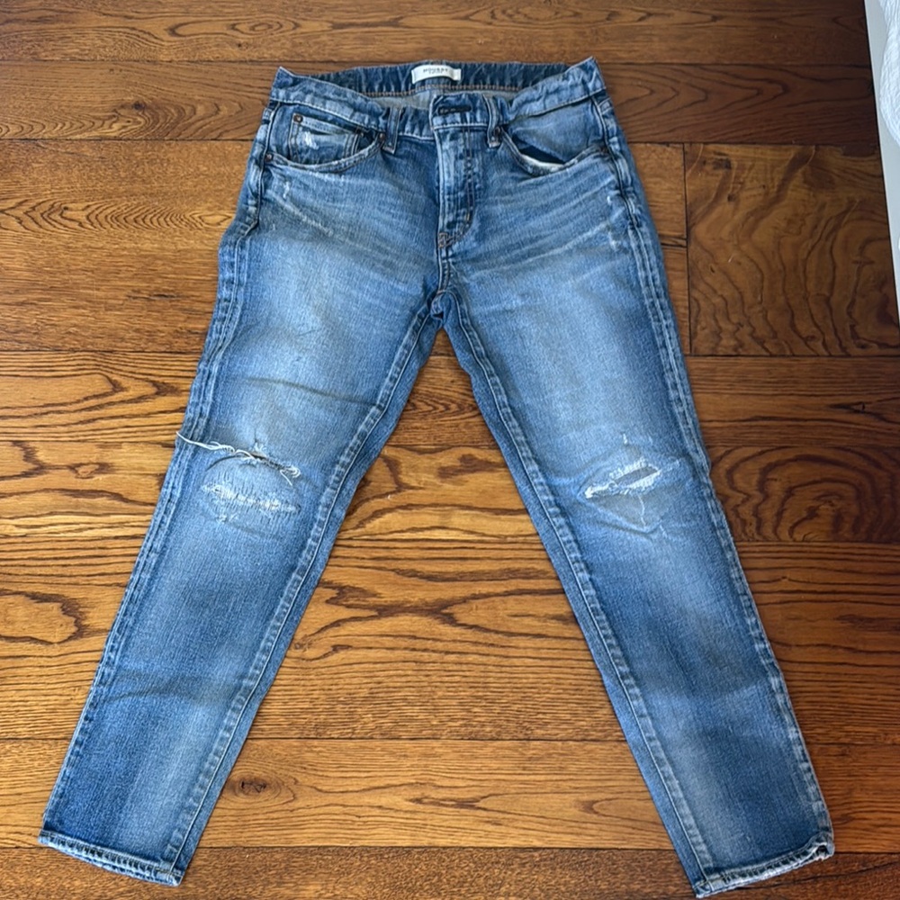 Moussy Women's Blue Ankle & Cropped Jeans